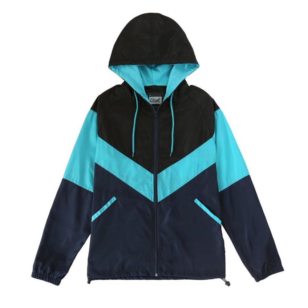 Men's Windbreaker Hooded Jacket for Hiking Trip Size XL
